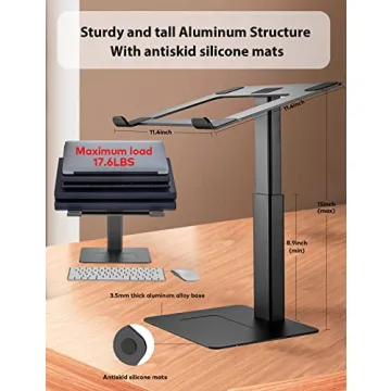 DEEDRR Adjustable Laptop Stand for Ergonomic Workspaces