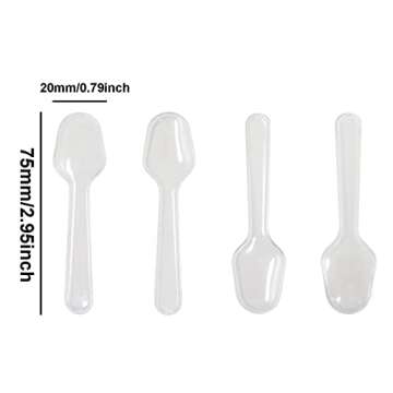 Honbay 200PCS Clear Disposable Mini Tasting Spoons for Events