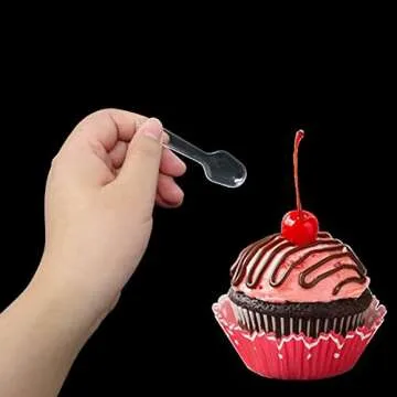 Honbay 200PCS Clear Disposable Tasting Spoons