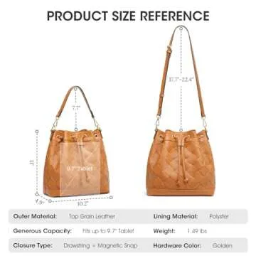 Stylish Kattee Woven Leather Bucket Bag for Women