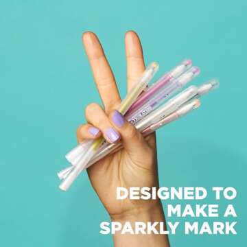 SAKURA Gelly Roll Stardust Clear Glitter Gel Pens - Bold Point Ink Pen for Lettering, Drawing, Invitations, & Stationery - Clear Ink - Bold Line - 6 Pack