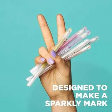 SAKURA Gelly Roll Stardust Clear Glitter Gel Pens - Bold Point Ink Pen for Lettering, Drawing, Invitations, & Stationery - Clear Ink - Bold Line - 6 Pack