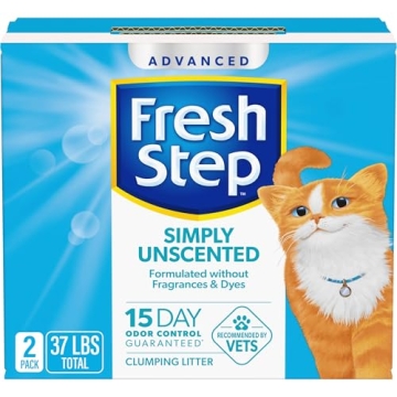 Fresh Step Advanced Simply Unscented Clumping Litter - 37 lbs. (2 x 18.5 lb. Box)