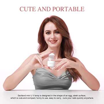 SAVILAND Mini U V Light for Nails: Portable Mini Nail U V Lamp for Gel Nail Llight LED Nail Lamp Easy to Carry Quick Curing for Flashlight Manicure Nail Art Gel Nail Polish Home & Nail Salon