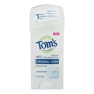 Tom's of Maine Natural Deodorant Stick Unscented 2.25 oz (Pack of 3)