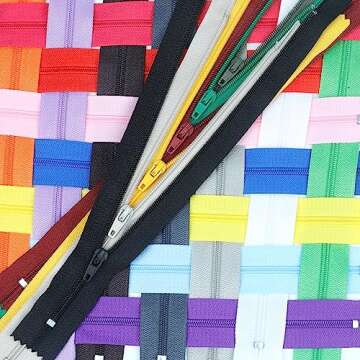 YAKA 60 Pack of 18 Inches Mix Nylon Coil Zippers Bulk - Supplies Zippers for Tailor Sewing Crafts (20 Color)