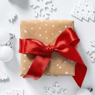 Stuffvisor Red Satin Ribbon - Luxurious 1/4 inch x 50 Yards of Versatile Crafting Ribbon