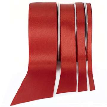 Stuffvisor 1/4" Red Satin Ribbon - 50 Yards of Elegance