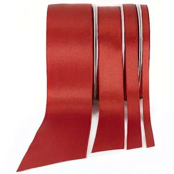 Stuffvisor 1/4" Red Satin Ribbon - 50 Yards of Elegance