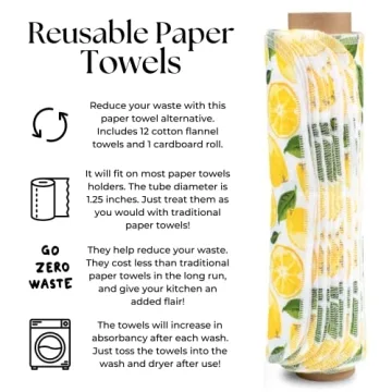 Reusable Cotton Flannel Paper Towels Roll for Eco-Friendly Cleaning