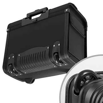 Tassia Wheeled Catalog Pilot Case Business 16" Laptop 1680D Nylon Flight Briefcase Bag