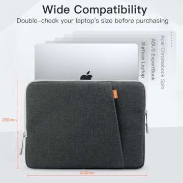 JETech Laptop Sleeve for 13.3-Inch MacBook Air/Pro, 14-Inch MacBook Pro M4 / M3 / M2 / M1 2021-2024,...