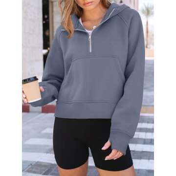 AUTOMET Womens Hoodies Fleece Fall Fashion Workout Sweatshirts