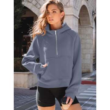 AUTOMET Womens Fleece Hoodie for Stylish Fall Fashion