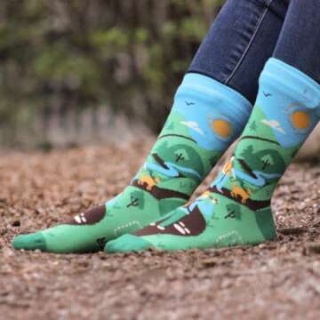 I'd Rather Be - Funny Socks For Men & Women - Gifts For Golf, Hunting, Camping, Hiking, Outdoors, Sports Unisex Adult (US, Alpha, One Size, Regular, Regular, Hiking)