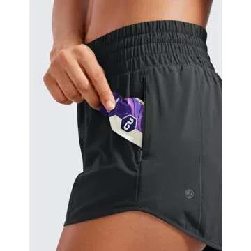 CRZ YOGA High Waisted Running Shorts Quick Dry