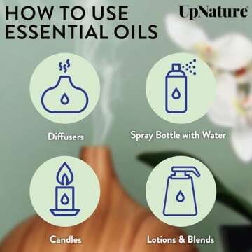 UpNature Breathe Essential Oil for Diffusers for Home - Huge 2oz - Essential Oils for Humidifiers Respiratory Blend