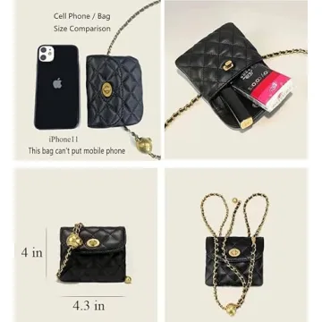 BEMYLV Vegan Leather Chain Belt Bag for Women