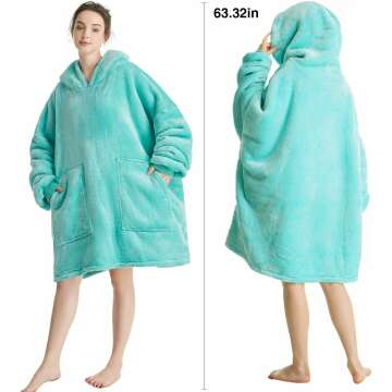 Cozy Aemicion Oversized Sherpa Hoodie Blanket