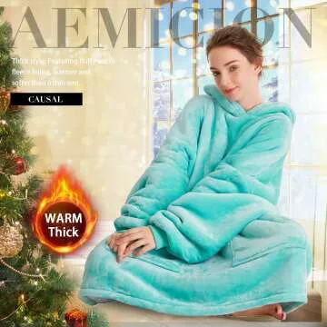 Cozy Aemicion Oversized Sherpa Hoodie Blanket