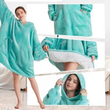 Cozy Aemicion Oversized Sherpa Hoodie Blanket