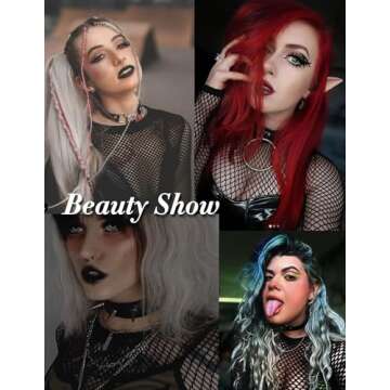 Avidlove Fishnet Top for Women - Trendy Long Sleeve Y2K Fishnet Shirt in Black