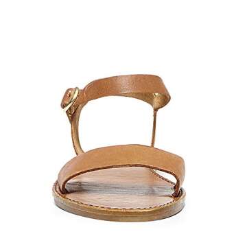Steve Madden womens Donddi Flat Sandal, Tan Leather, 8 US