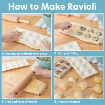 Extra Large Ravioli Mold for Authentic Italian Cooking