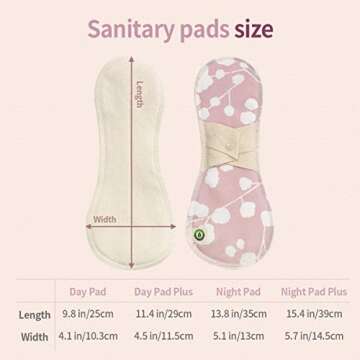 think ECO FDA Registered Printed Organic Cotton Menstrual Pads - 3 Pack