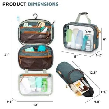 Toiletry Bag Kit: Hanging Travel & 311 TSA Bags