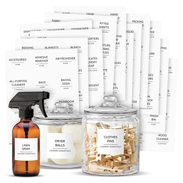 Talented Kitchen 144 Minimalist Laundry Room Labels for Easy Organization