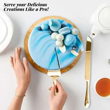 Elegant Gold Wedding Cake Knife and Server Set for All Occasions