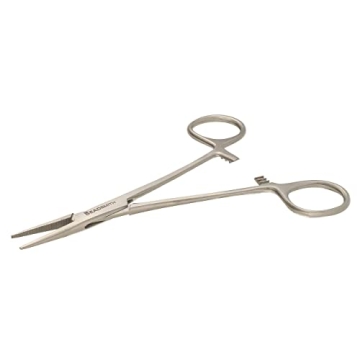 The Beadsmith Hemostat Clamp – Serrated Jaw – 5 Inches – Stainless Steel – Essential Tool fo...