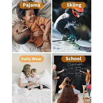 Subuteay Kids Fleece Lined Thermal Tops for Winter