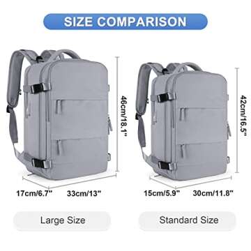 coofay Large Personal Item Travel Backpack For Women Men Airline Approved Carry On Flight Waterproof...