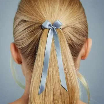 Light Blue Ribbon 1/4 Inches 36 Yards Satin Roll Perfect for Art, Wedding, Wreath, Baby Shower, Packing Birthday, DIY Hair Accessories Scrapbooking Wrapping Christmas Other Projects Sky Color