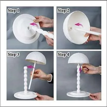 Youngther 2Pcs Wig Stand Adjustable Height Hat Display Portable Folding Wig Head Holders Plastic Wig Stand for Styling Wig Hair Drying Display(2 PCS (PACK OF 2) )(PACK OF 2)