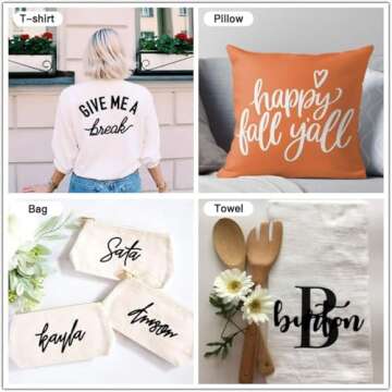 White HTV Vinyl Bundle | 13 Pack for Easy Crafting