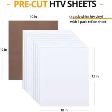 White HTV Vinyl Bundle | 13 Pack for Easy Crafting