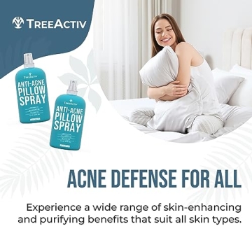 TreeActiv Anti-Acne Pillow Spray, 4 oz, Lavender Sleep Spray for Pillows, Pure Lavender Essential Oil Air Freshener, Pillow Linen Spray for Bedding, Aromatherapy Lavender Spray for Sleep, 1000 Sprays