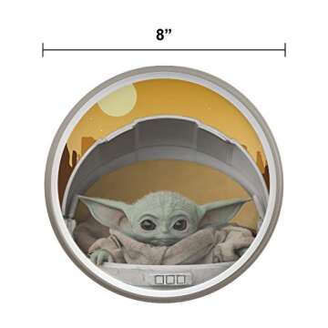Zak Designs Star Wars The Mandalorian Dinnerware Set Includes Plate and Bowl, Made of Durable Melamine and Perfect for Kids (Baby Yoda, Grogu, 2-Piece Set, BPA-Free)