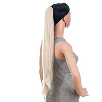 SWACC 28-Inch Straight Claw Clip Ponytail Extensions