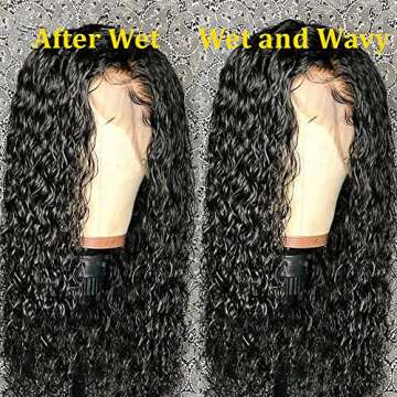Water Wave 360 Lace Frontal Wigs for Black Women