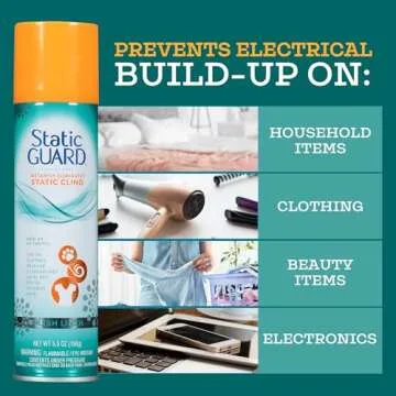 Static Guard Fabric Spray, Fresh Linen Scent, 5.5 Ounce Can