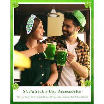 Zeyune 2 Pcs Valentine's Day Headbands for Women Valentine Beaded Heart Headband Jeweled Rhinestone Knot Hair Accessories Mardi Gras Outfit for Holiday Gifts(Pink and White)