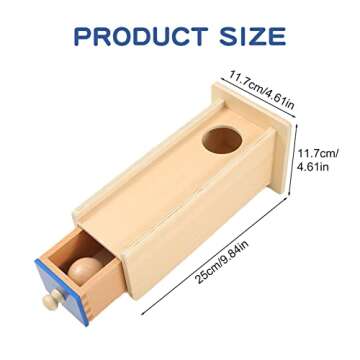 LEADER JOY Montessori Materials Object Permanence Box for Toddlers (Object Permanence Box w/Drawer)