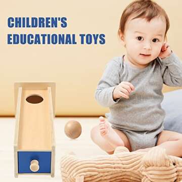LEADER JOY Montessori Materials Object Permanence Box for Toddlers (Object Permanence Box w/Drawer)