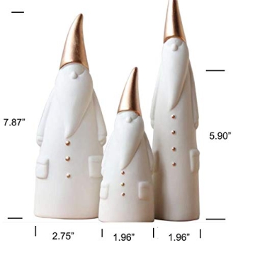 MaxSimple Ceramic Santa Claus Statues for Christmas Decor