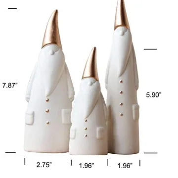 MaxSimple Ceramic Santa Claus Statues for Christmas Decor