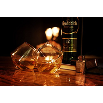 Sempli Cupa-Rocks Tumbler Glasses Set of 2 - Hand Blown Whiskey Glasses for Scotch, Bourbon & Brandy, Lead-Free Crystal, Swirling Aeration, Ultra Clear - 9.25 oz